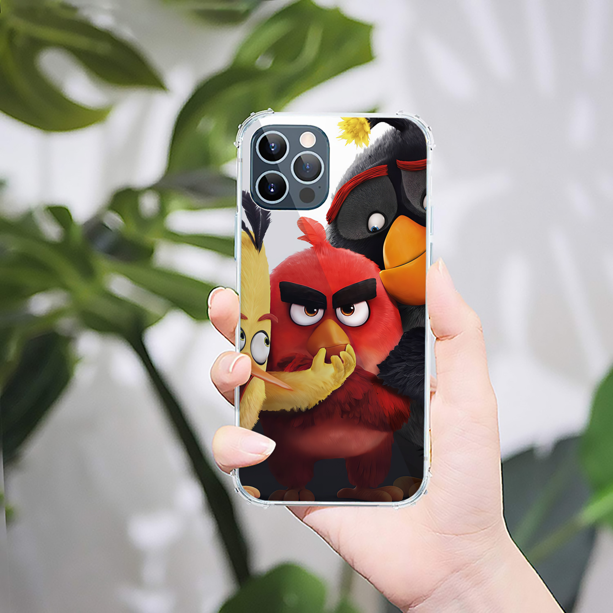 （画像用） Angry Birds アングリーバード 【iPhone 12シリーズ対応】透明スマホケース（クリアソフトケース）